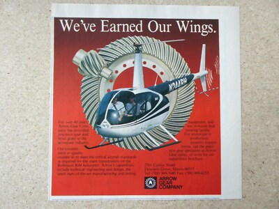 1/1993 PUB ARROW GEAR AEROSPACE INDUSTRY ROBINSON R44 HELICOPTER ORIGINAL ANZEIGE