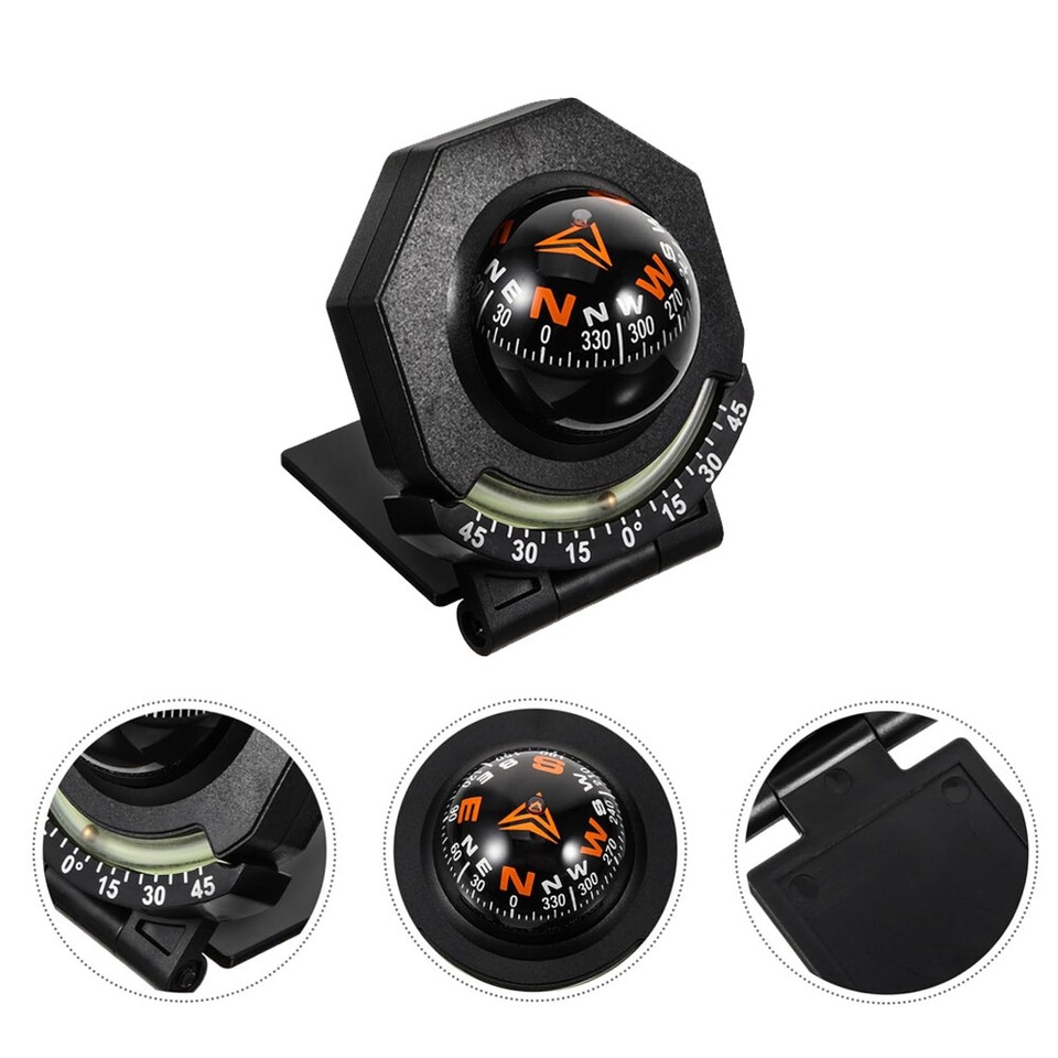 Compass Eccessorie Car Accessories Dashboard Compass Car Mount Compass Black For Auto ...