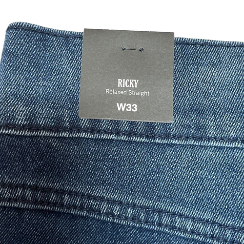New True Religion Ricky Flap Relaxed Straight Men’s Jean Denim Shorts Waist 33 - Picture 14 of 16