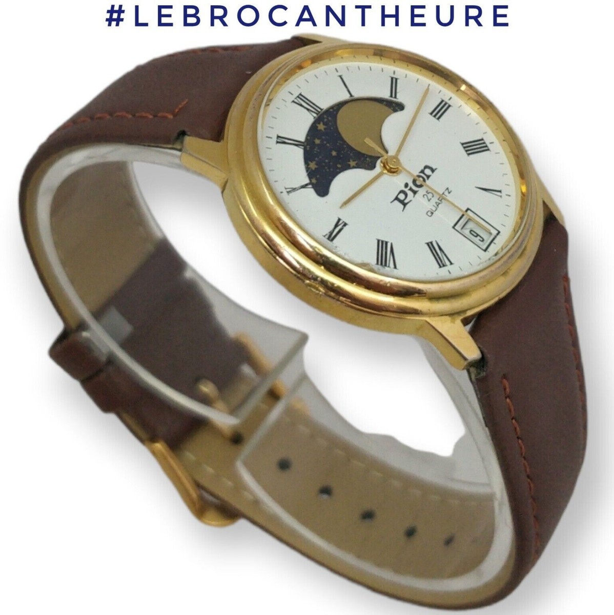 Pion 25 32mm 1980s Cal Quarzo fe 7220 Lebrocantheure Orologio