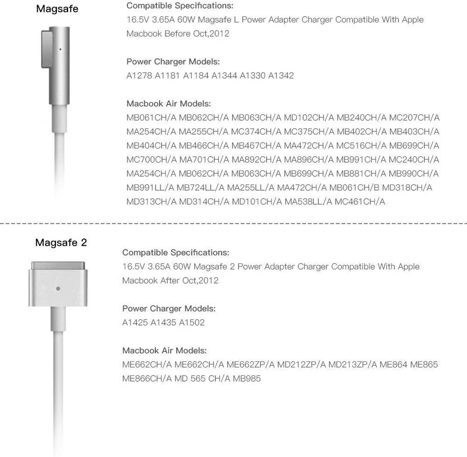 New 85W Power Adapter Charger For Mac MacBook Pro 13" 15" 17" - Image 3 of 4