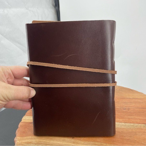 Barnes & Noble Bombay Large Leather Journal w/Tie 6x 8.5 inches eBay