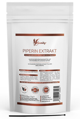 Piperin Extrakt - Schwarzer Pfeffer Extrakt Pulver - 98% Piperin - (10g o. 20g)