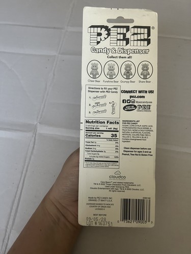 NEW Sealed 2022 PEZ Care Bears Green Good Luck Bear on Card - Picture 2 of 4