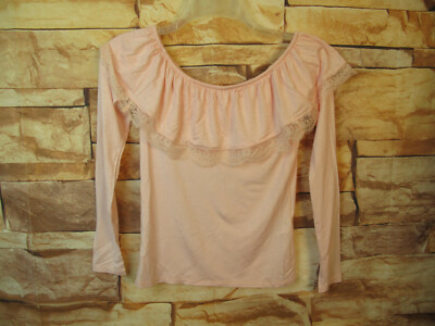 Hollister Baby Pink Off the Shoulder Top Size S ,R-84