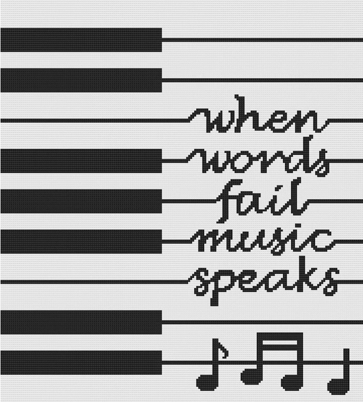 MUSIC SPEAKS | CROCHET Pattern | 180 x 200 GRAPHGAN, GRAPH, - Image 3 of 4