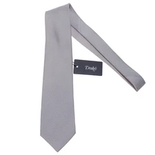 Drake's NWT Neck Tie in Blue & White Mini Chevron Pattern 100% Silk