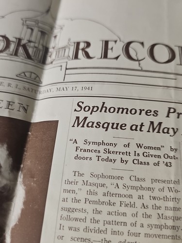 1929 - 1940s Pembroke College Brown University LOT - PEMBROKE RECORD & PROGRAMS - Picture 14 of 15