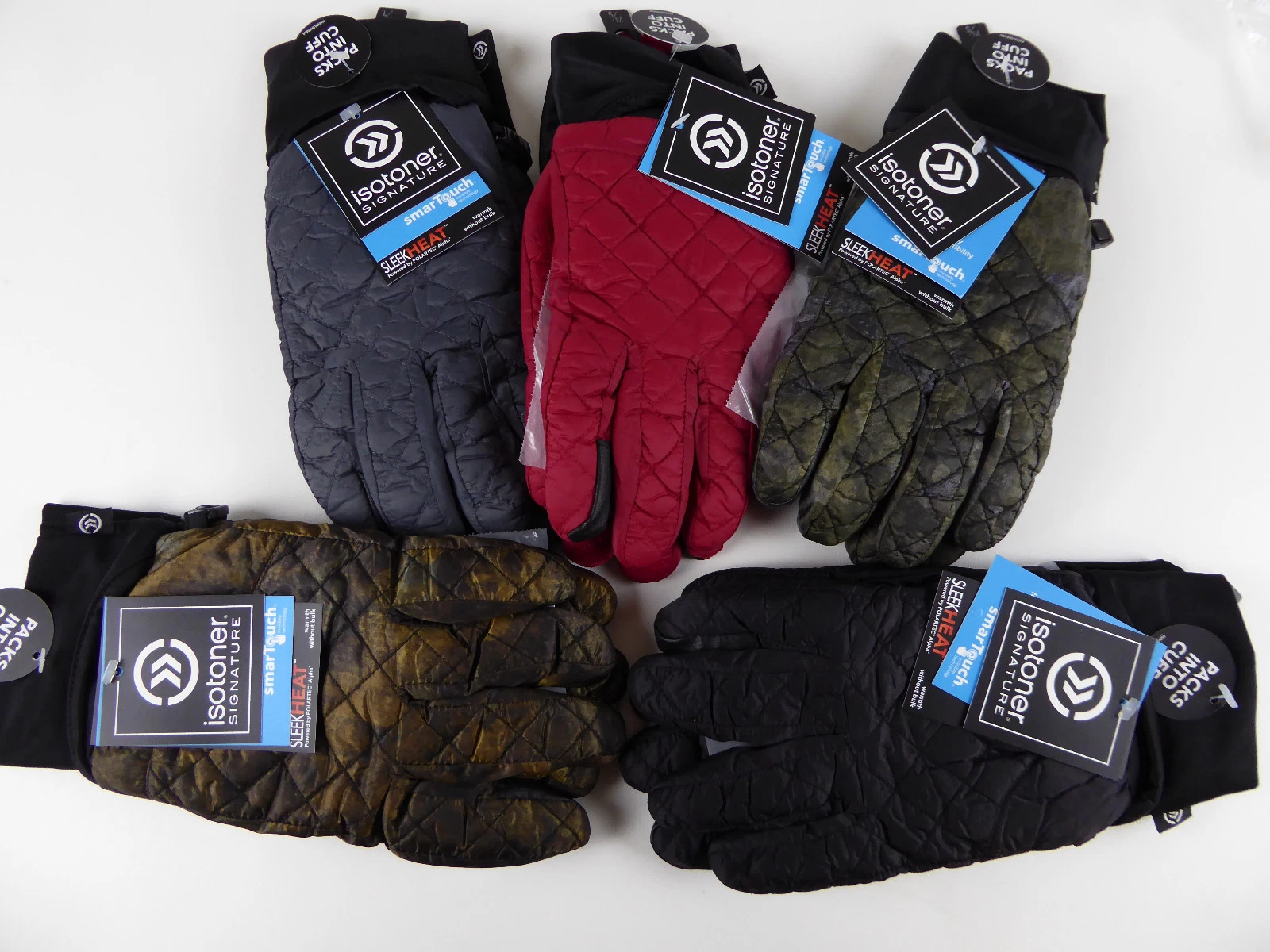 Isotoner Signature Quilted Insulated Gloves w/ SmarTouch Polartec SleekHeat NWT
Opens in a new windo