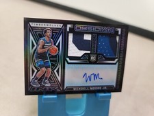 2022-23 Panini Obsidian Wendell Moore Jr. Rookie Jersey Auto Blue RPA /16