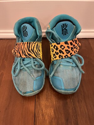 Nike Kyrie 6 Oracle Aqua Animal Print Kids Boys BQ5600-300 Shoes