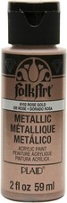 FolkArt METALLIC acrylic crafters paint -  2oz 59ml Quality Metallic Paint