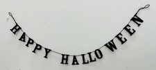 Happy Halloween Black Glitter Garland 6ft" party supply trick or treat decor