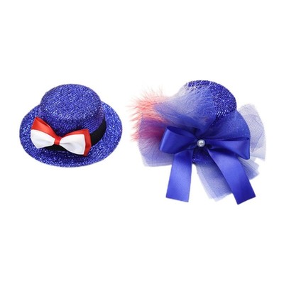 Three Color Bowtie Hair Clip Theme Party Independence Day Headwear Party Supply