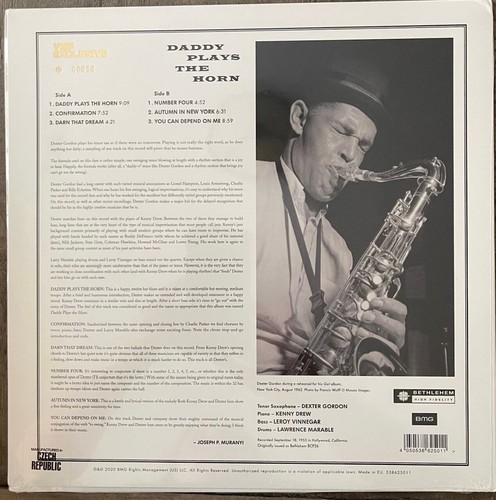 Dexter Gordon Daddy Plays The Horn - Vinyl LP (New) - Picture 2 of 6
