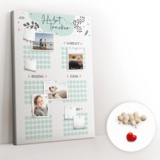 Listing image for Cork Pin Notice Board 3 types of Pins to choose 80x120 cm - Habit tracker