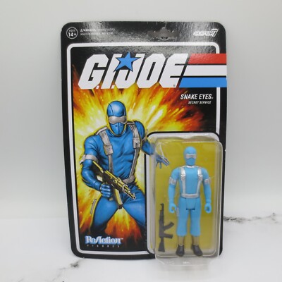 2021 GI JOE SNAKE EYES  Secret Service 3.75'' REACTION FIGURE SUPER7 G.I. JOE