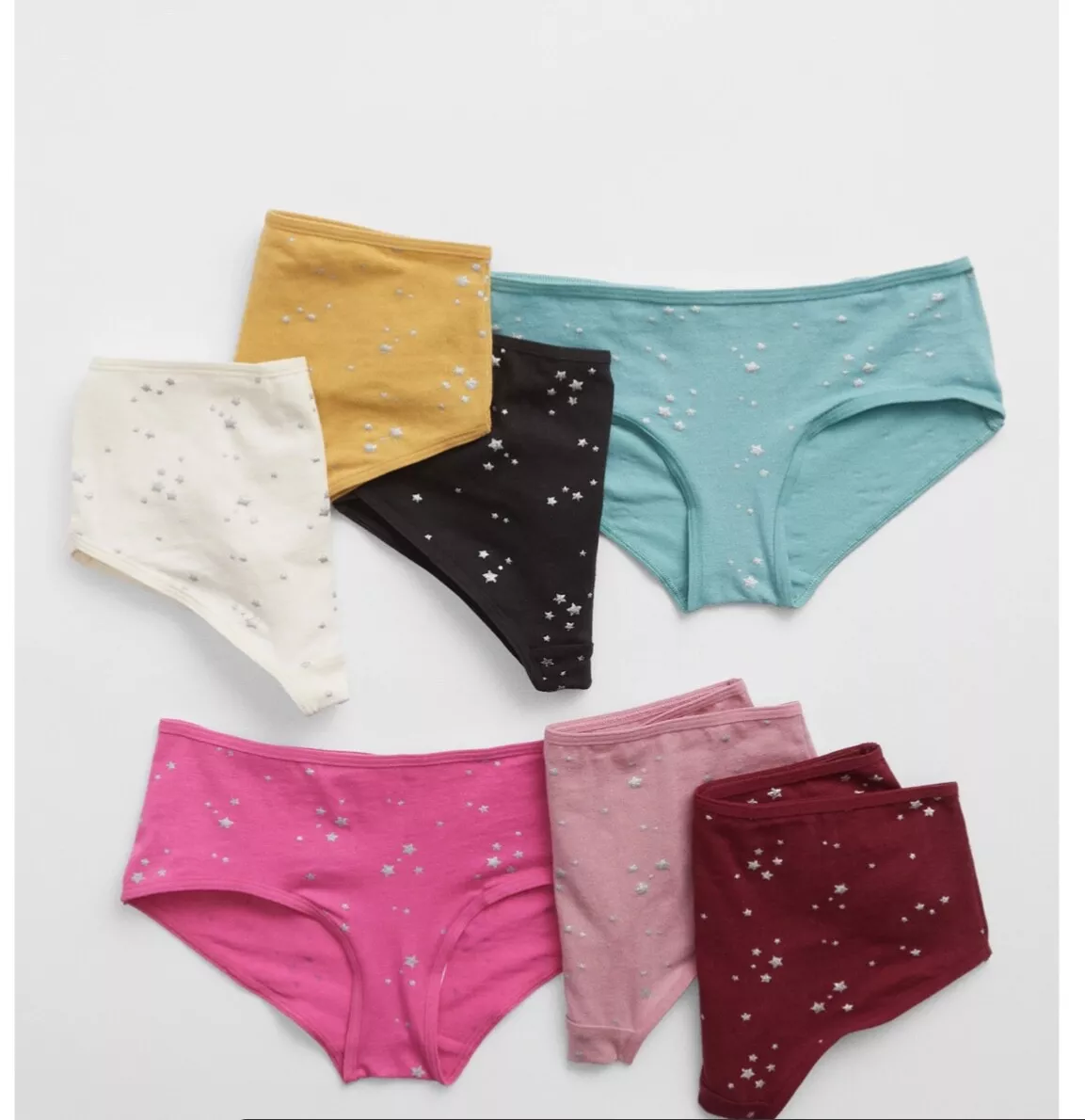 NWT Gap Kids Sz XL 12 Girls 7 Pair Multicolor Star Underwear Hipster NEW