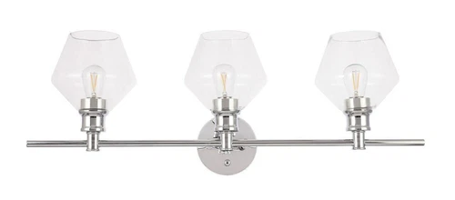 Wall Sconce Glass Shades Chrome Bathroom Dining Room Vanity Light Fixture 28 in - Picture 4 of 11