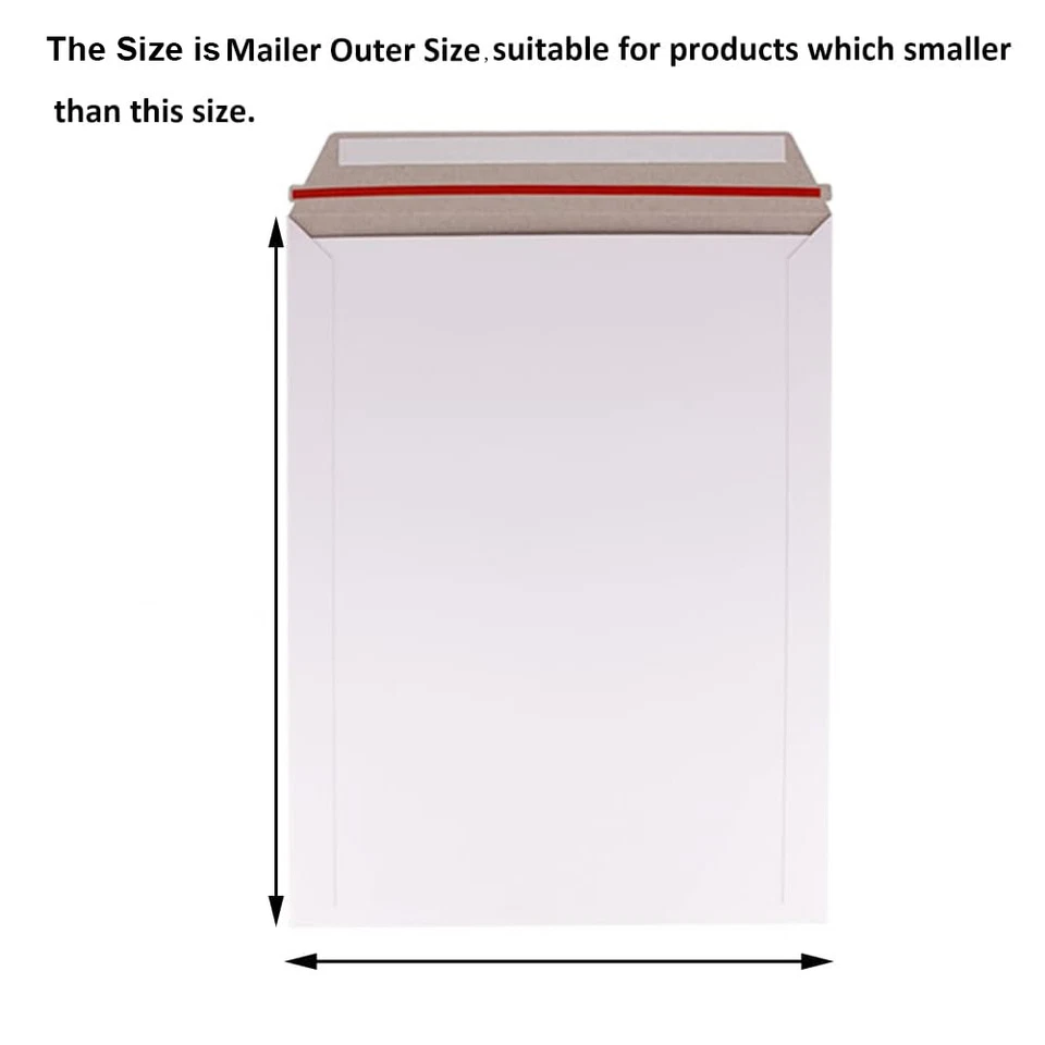 Sobres de documentos planos para correo de fotos cartón autosellantes 6"x8" 7"x9" 9"x11,5" Foto 2 de 4