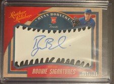 RYAN BORUCKI  2019 Leather And Lumber Auto Rookie Signatures # 57/125 Blue Jays