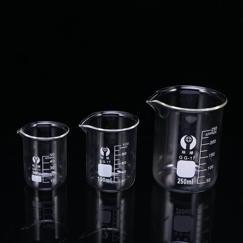 50 ML Glass Beaker Graduated Cylinder Small Measuring Cup Flask - Image 3 of 4