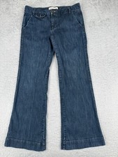 Old Navy Pants Womens 8 Blue Denim Jeans Flare Mid Rise Cotton Blend 31x31