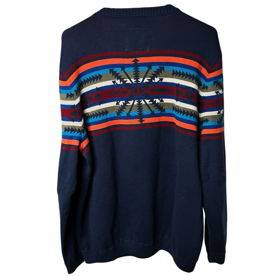 Mossimo Sweater Sweatshirt Pullover Men XL Cotton Aztec Southwestern Crew Neck - Image 3 of 4