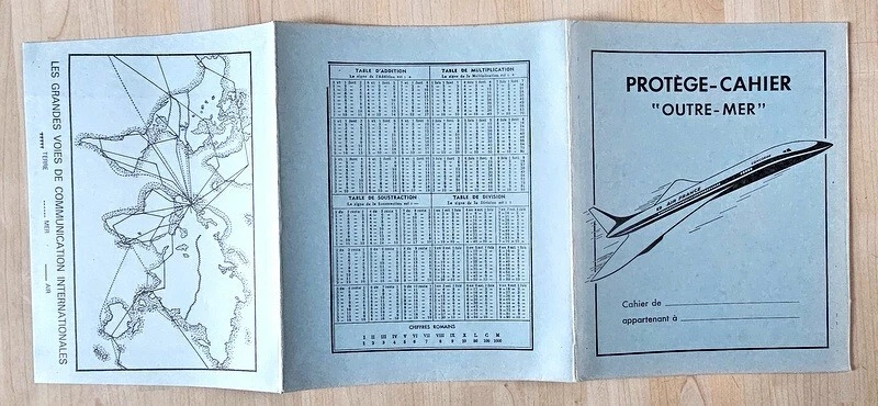PROTEGE-CAHIER "Outre Mer" AIR FRANCE CONCORDE EXCELLENT ETAT - Photo 1/2