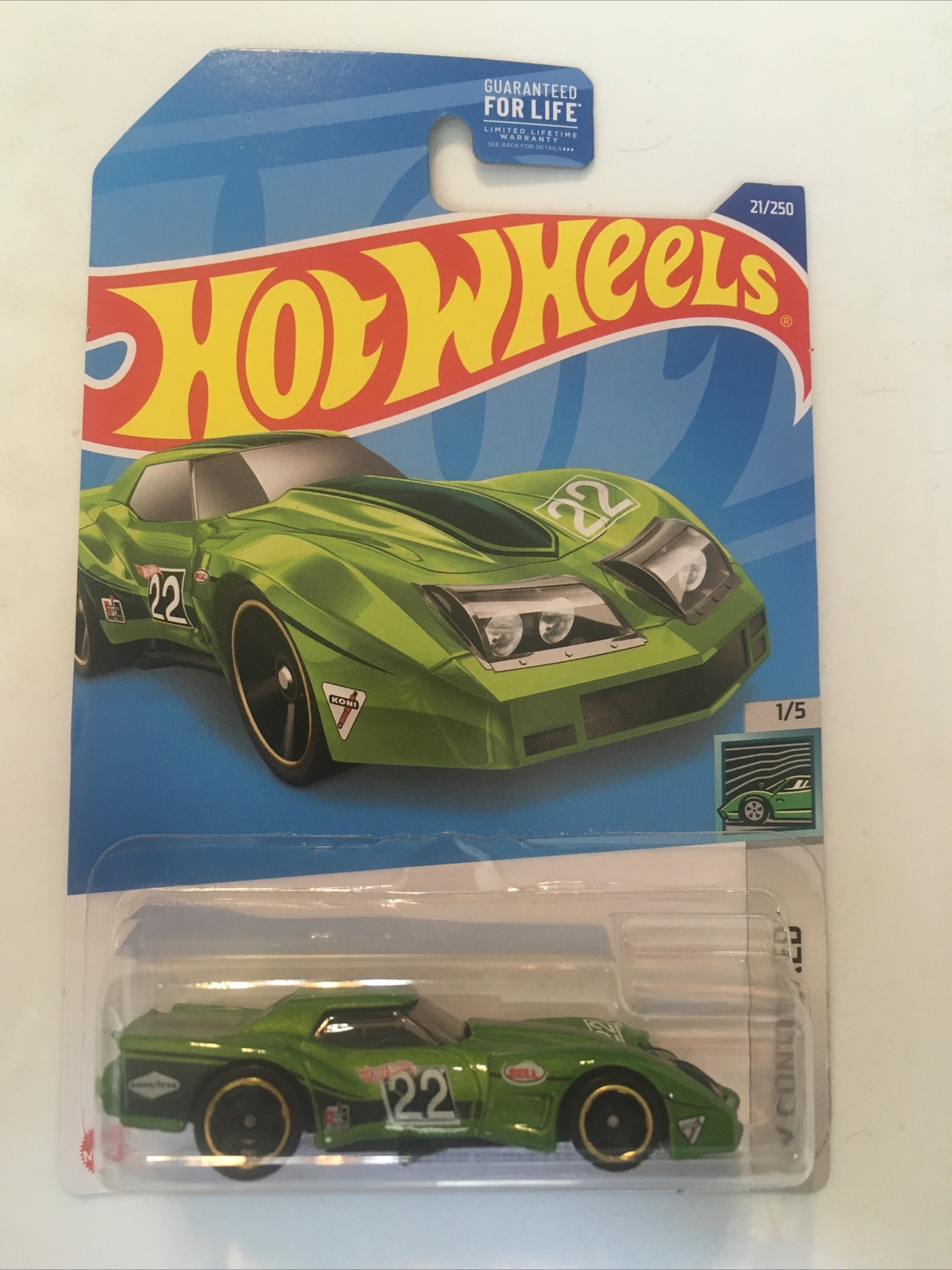 2022 Hot Wheels '76 GREENWOOD CORVETTE 21/250 HW Contoured 1/5 Green