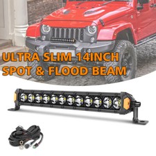 14inch 120w Single Row Led Work Light Bar Slim Combo 4wd Suv Ute 4x4 Truck