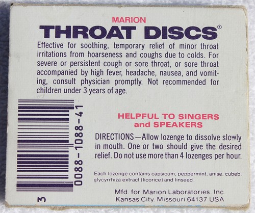 Vintage Marion Throat Discs 60 Lozenges Mostly Full Box - Picture 2 of 6