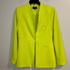 1.State THREE-POCKET STRETCH CREPE BLAZER IN KIWI COLADA Sz 4