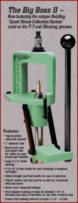 97000 REDDING BIG BOSS II RELOADING PRESS - NEW - COMBINE SHIP! 
