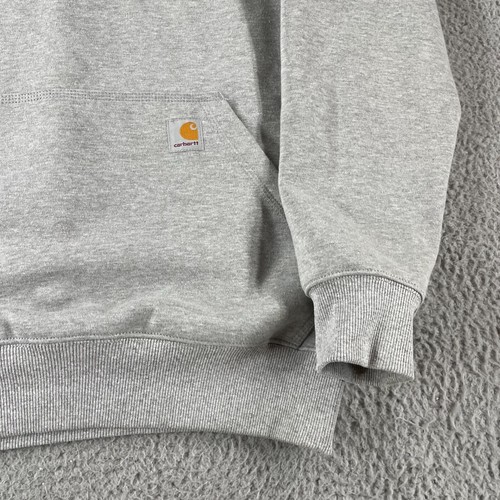Carhartt Rain Defender Hoodie Size Medium Grey 1/4 Zip Heavyweight Sweatshirt - Picture 5 of 11