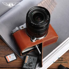 Half Case Handmade for Fujifilm XM5 Camera Genuine Leather Retro Style Cover New