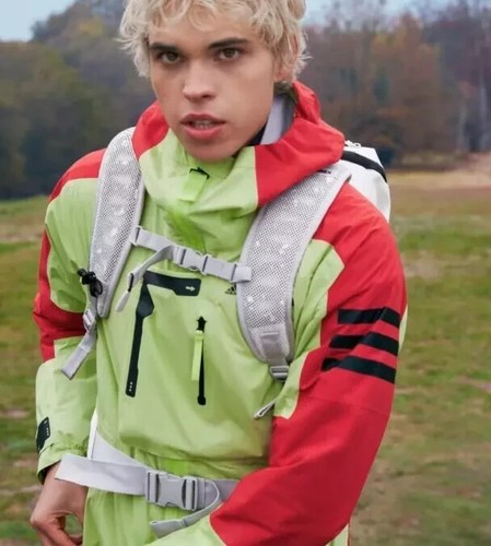 NWT Adidas $300 TERREX XPLORIC RAIN.RDY Hiking Jacket Lime Red Men's, Small - Picture 5 of 13
