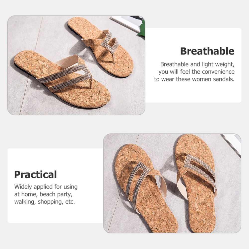 SAOLA Ciabatte donna suola morbida Miss sandali piatti strass comode