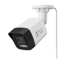 Anpviz 5MP Bullet PoE Camera Outdoor, Color Night Vision, AI Motion White