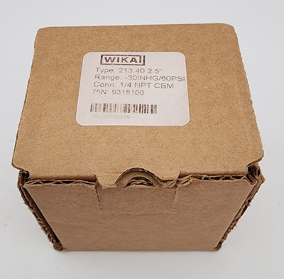 #ad #ad Wika 9318100 Pressure Gauge: 2 1 2quot; Dial 30inHg 60 psi 1 4quot; NPT 213.40 2.5 $106.56