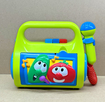 VeggieTales Veggie Tunes Karaoke Cassette Player Big Idea 2003 Tested