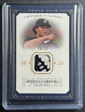 MIGUEL CABRERA 2008 UPPER DECK MASTERPIECES CAPTURED ON CANVAS GU PATCH 18/25