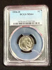 1936 D BUFFALO NICKEL PCGS MS 64 586