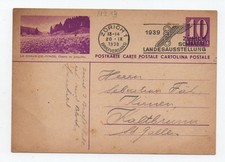 PC POST CARD POSTAL CARTE POSTALE POSTKARTE SWITZERLAND 1938 LANDESAUSTELLUNG