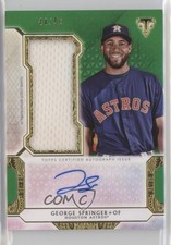 2018 Triple Threads Single Jumbo Relics Emerald 44/50 George Springer Auto h3a