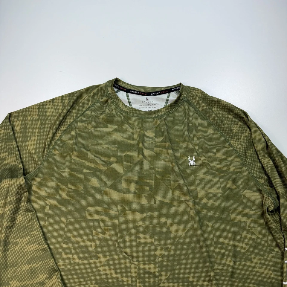 Camisa Spyder Performance Para Hombre Extra Grande XL Verde Camuflada Ligera Elastizada Foto 2 de 4