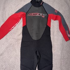 O Neill Youth Reactor 3/2 Full Zip Wetsuit Size 6