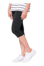Denim  Co. Active Women's Duo Stretch Skimmer with Ruched Hem Black