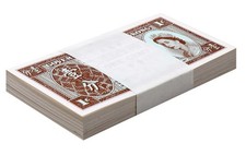 HONG KONG 1 CENT  N. D. (1961-71) QEII 100 pieces bank notes UNC conditions