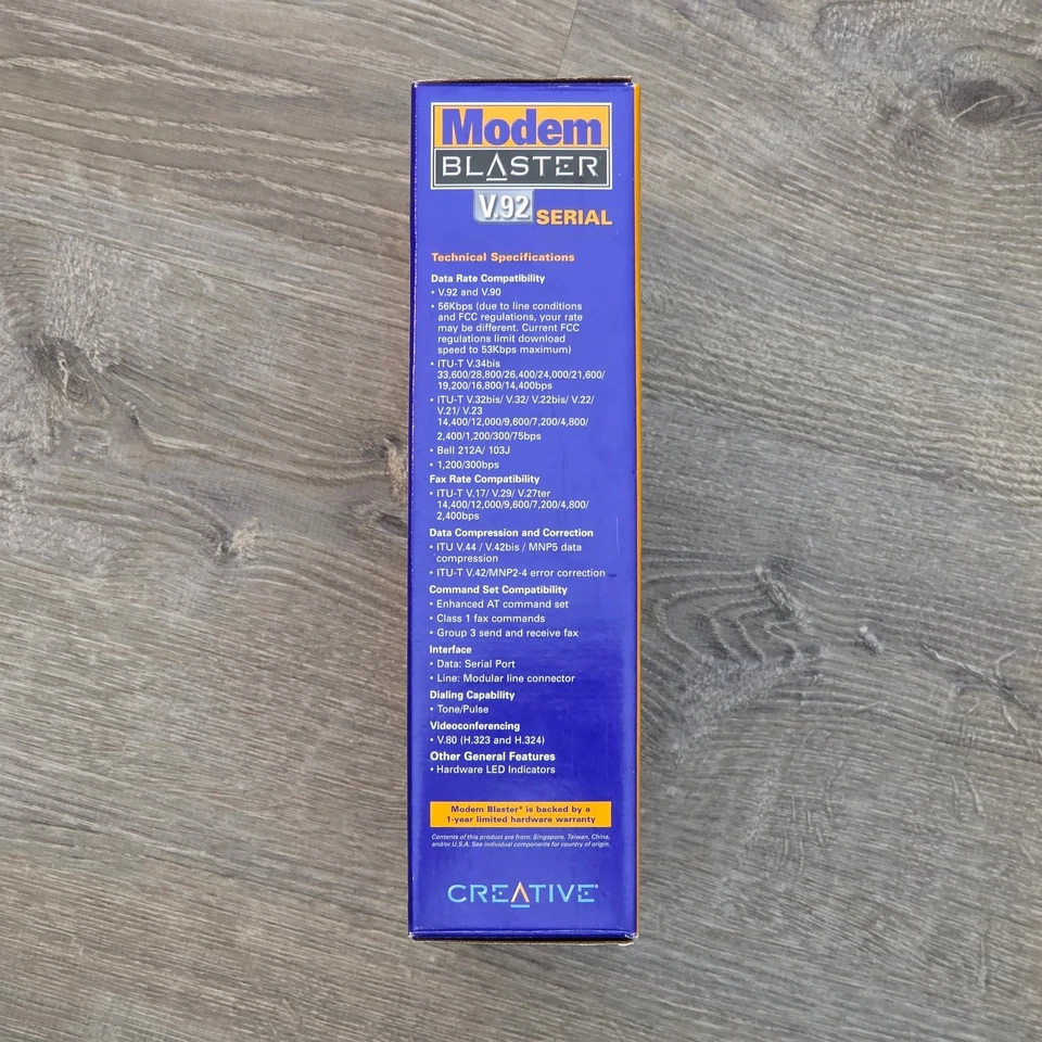 NEW Creative Modem Blaster V.92 Serial External 56K Dial-Up Modem NIB Retro PC - Image 4 of 4